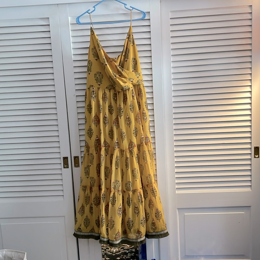 Sachin & Babi @ Anthropologie sari-inspired dress with tinsel hem
